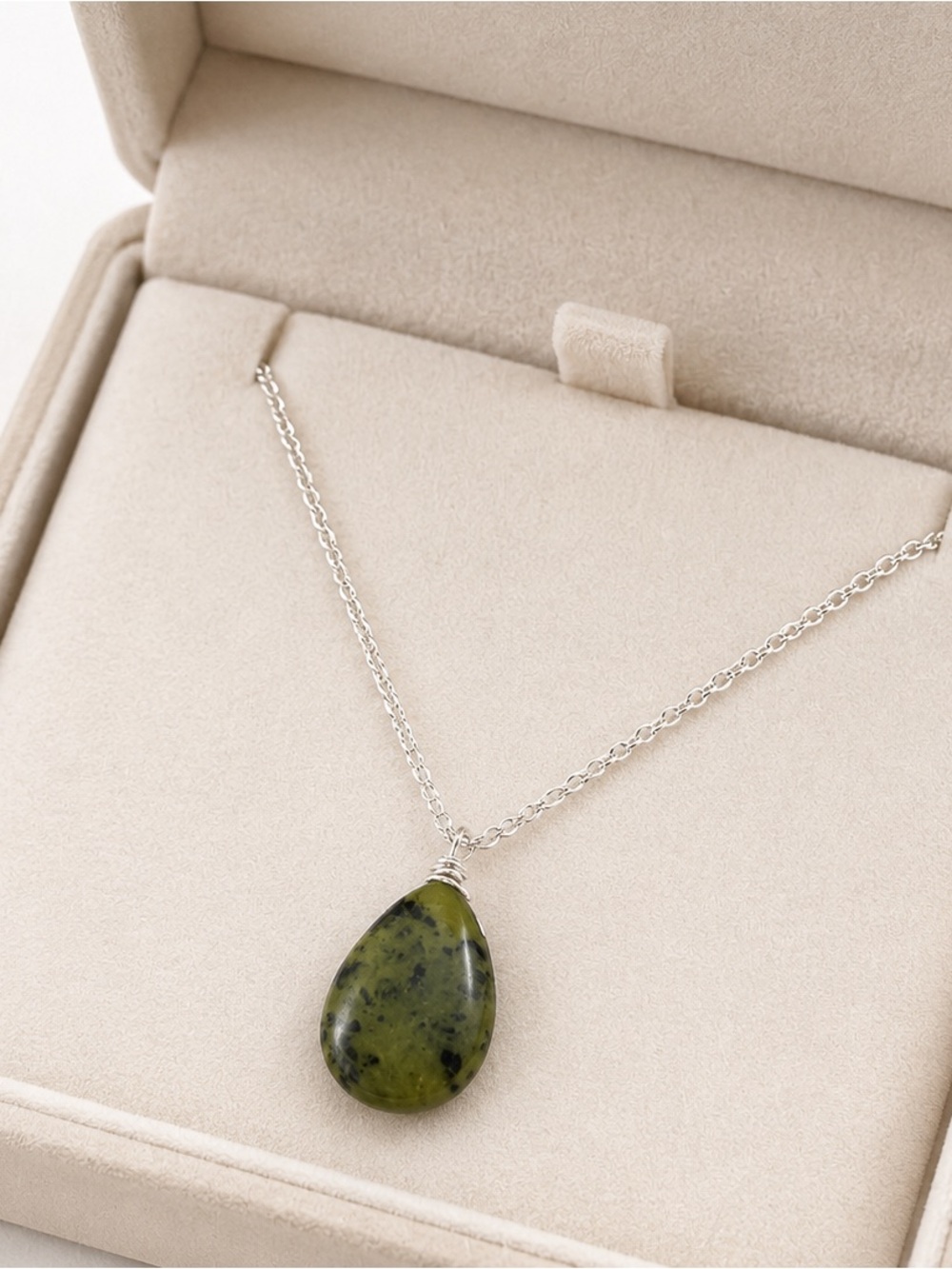 Handmade One-of-a-Kind Nephrite Jade Pendant Necklace